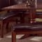 Rich Dark Walnut Finish Contemporary Pie Shaped Corner Dinette