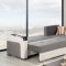 Divan Deluxe Sectional Sofa in Gray Fabric by Casamode