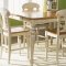 Bisque with Natural Pine Finish Dining Gathering Table w/Options