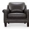 Andover Sofa & Loveseat Set in Grey Leather Italia w/Options