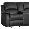 Clarkdale Recliner Sofa 9928BLK in Black by Homelegance