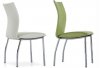 White Bonded Leather Set of 4 Modern Dining Chairs