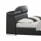 1807 Myall Upholstered Bed by Homelegance in Black Bi-Cast Vinyl