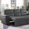 Andes Sectional Sofa Bed 9858GY in Gray Fabric by Homelegance