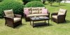 Jocelyn Outdoor Patio CM-OS1831 4Pc Set in Tan Fabric