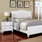 Ariston Bedroom CM7171WH w/Padded Headboard in White w/Options