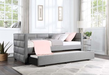 Ebbo Daybed BD00955 in Gray Fabric by Acme w/Trundle [AMB-BD00955 Ebbo]