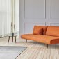 Unfurl Lounger Sofa Bed in Orange Corduroy 595 by Innovation