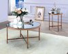 Nugent Coffee Table & 2 End Tables Set CM4013 in Copper & Mirror