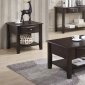 F6387 3Pc Coffee & End Table Set in Espresso by Poundex