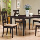 Cappuccino Finish 5Pc Modern Dinette Set w/Microfiber Seats