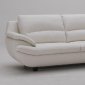 Cream or Black Top Grain Leather Modern Sectional Sofa