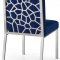 Opal Dining Chair 736 Set of 2 in Navy Velvet Fabric by Meridian