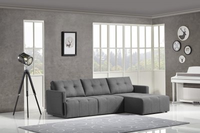 Colony Modular Sectional Sofa in Charcoal Fabric by NCFurniture