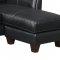 Anthony Sectional Sofa Chaise in Black Leather Match