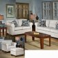 Oyster Fabric Modern Sofa & Loveseat Set w/Options