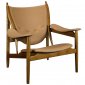 Warrior Lounge Chair in Tan Leather by Modway