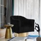 Farrah Accent Chair 520 in Black Velvet Fabric by Meridian