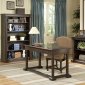 Mocha Finish Classic Home Office Desk w/Two Storage Drawers