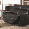 Sartell 601641 Motion Sofa in Black by Coaster w/Options