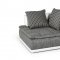 Panorama Sectional Sofa in Grey Fabric & White Leather by VIG