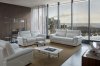 S173 Sofa in White Leather by Beverly Hills w/Options