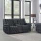 Evelyn Power Motion Sofa & Loveseat in Granite Fabric by Global