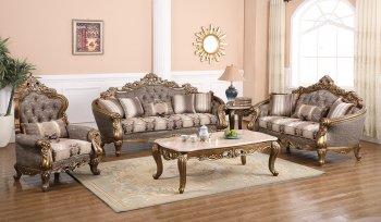 Amelia Sofa & Loveseat Set in Fabric w/Options [ADS-Amelia]