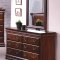 Brown Cherry Finish Classic Bedroom w/Optional Case Goods