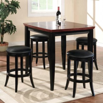 Two-Tone Finish Modern 5Pc Counter Height Dining Set