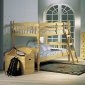 Kid's Bunk Bed With Natural Wood Finish