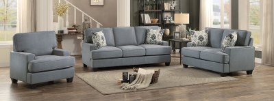 Kenner Sofa 8245GY in Grey Fabric by Homelegance w/Options