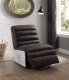 Okzuil Power Recliner 59941 2-Tone Gray Top Grain Leather - Acme