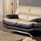 Saddle & Brown Two-Tone Full Bonded Leather Modern Sofa