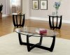 CM4848-3PK Dafni Coffee Table & 2 End Tables 3Pc Set in Black