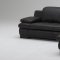 Espresso Full Leather Contemporary Sectional Sofa