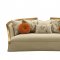 Daesha Sofa 50835 Beige Fabric & Antique Gold - Acme w/Options