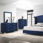 Melody Bedroom 5Pc Set 223371 in Blue Velvet by Coaster