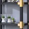 Lafty Bookshelf 92475 in Black High Gloss & Black Glass by Acme