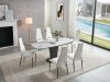 2417 Dining Table White Marble -ESF w/Optional 3405 White Chairs