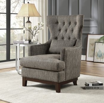 1217F3S Set of 2 Accent Chairs in Brown-Gray by Homelegance [HECC-1217F3S]