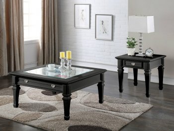 Adalyn Coffee Table & End Table 3Pc Set 80535 in Black by Acme [AMCT-80535-Adalyn]