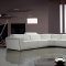 Tempo Sectional Sofa 0730 in White Leather by VIG