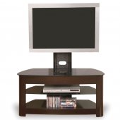 Brown Finish Wooden Base Contemporary Tv Stand