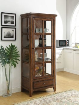 Lartius Curio Cabinet 90306 in Distressed Cherry Oak by Acme [AMCR-90306-Lartius]