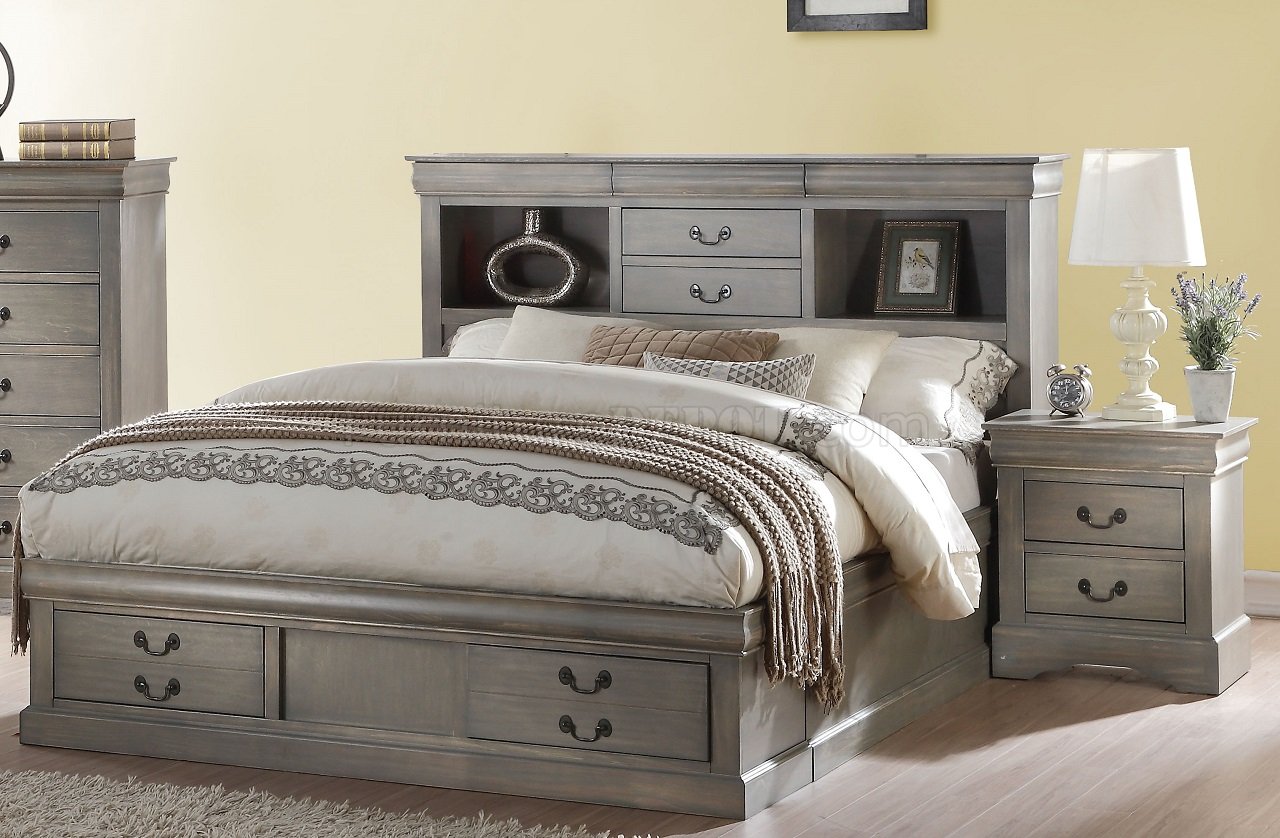 Acme Furniture Louis Philippe III 24390Q_KIT Queen Captain's Bed