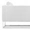 White Bycast Leather Contemporary Bench with One side Armrest