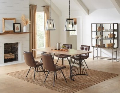 Altus Dining Set 5Pc 193531 in Natural Oak by Coaster