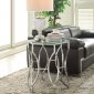 Mila 4664 End Table by Homelegance w/Glass Insert