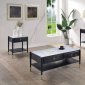 Atalia Coffee Table 3PC Set 83225 in Marble & Black by Acme